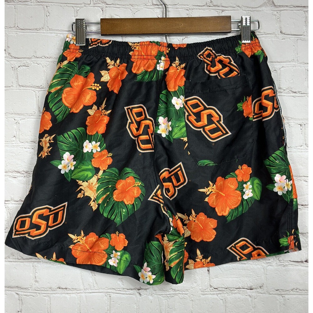 Oklahoma State Cowboys OSU Mens Hawaiian print swim trunks, sz M - Picture 4 of 6
